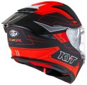 Kask Motocyklowy KYT R2R LED matowy czarny/czerwony ECE/ONU 22-06
