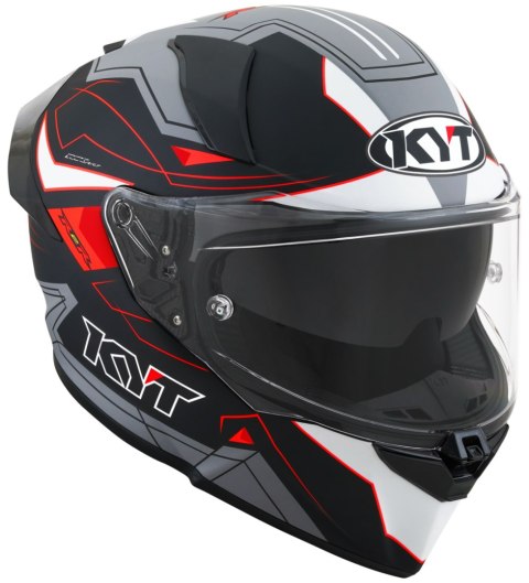 Kask Motocyklowy KYT R2R LED matowy czarny/szary ECE/ONU 22-06