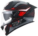 Kask Motocyklowy KYT R2R LED matowy czarny/szary ECE/ONU 22-06