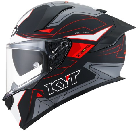 Kask Motocyklowy KYT R2R LED matowy czarny/szary ECE/ONU 22-06