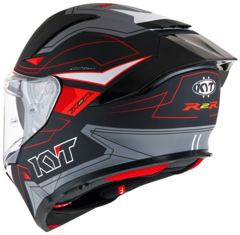 Kask Motocyklowy KYT R2R LED matowy czarny/szary ECE/ONU 22-06