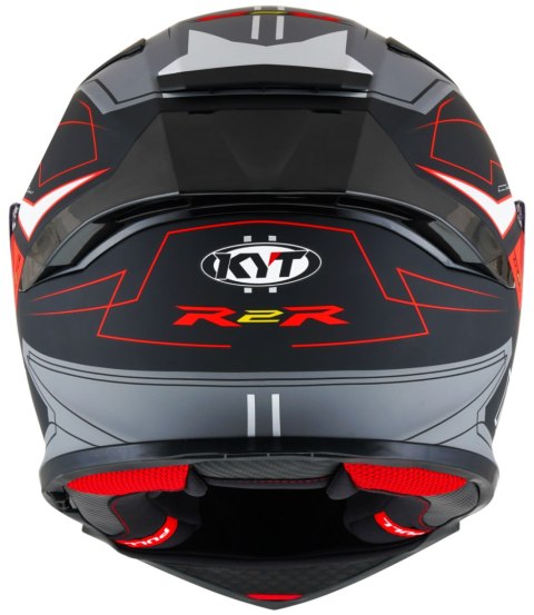 Kask Motocyklowy KYT R2R LED matowy czarny/szary ECE/ONU 22-06