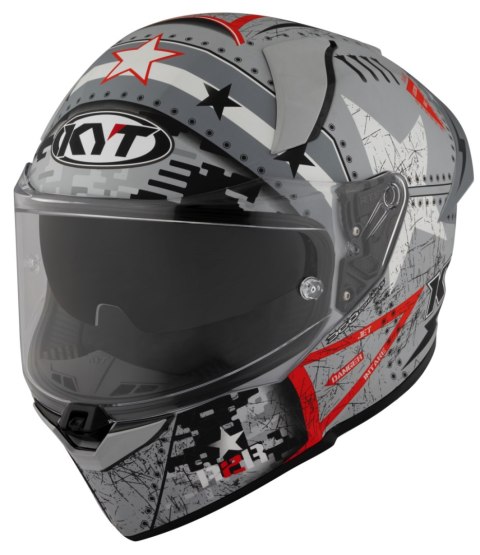 Kask Motocyklowy KYT R2R MAX ASSAULT matowy szary ECE/ONU 22-06
