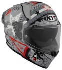 Kask Motocyklowy KYT R2R MAX ASSAULT matowy szary ECE/ONU 22-06