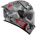 Kask Motocyklowy KYT R2R MAX ASSAULT matowy szary ECE/ONU 22-06