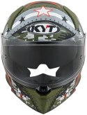 Kask Motocyklowy KYT R2R MAX ASSAULT matowy zielony wojskowy ECE/ONU 22-06