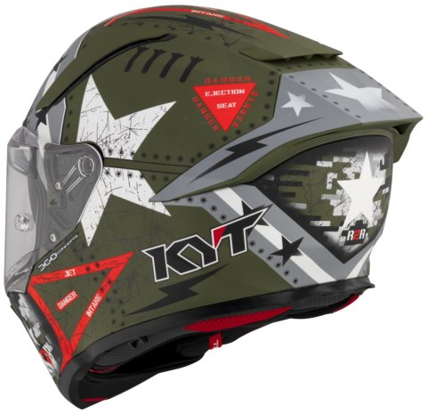Kask Motocyklowy KYT R2R MAX ASSAULT matowy zielony wojskowy ECE/ONU 22-06