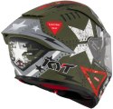 Kask Motocyklowy KYT R2R MAX ASSAULT matowy zielony wojskowy ECE/ONU 22-06