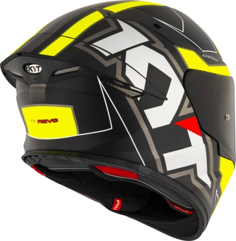 Kask motocyklowy KYT TT-REVO ELECTRON MATT Czarny/Żółty