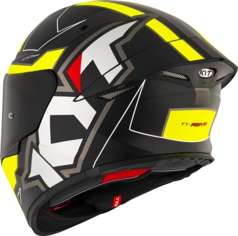 Kask motocyklowy KYT TT-REVO ELECTRON MATT Czarny/Żółty