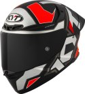 Kask motocyklowy KYT TT-REVO ELECTRON MATT Szary/Czerwony