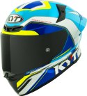 Kask motocyklowy KYT TT-REVO GRAND PRIX Biały/Jasny Niebieski