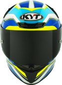 Kask motocyklowy KYT TT-REVO GRAND PRIX Biały/Jasny Niebieski