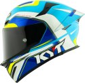 Kask motocyklowy KYT TT-REVO GRAND PRIX Biały/Jasny Niebieski