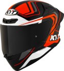 Kask motocyklowy KYT TT-REVO OVERTECH Czarny/Pomarańczowy