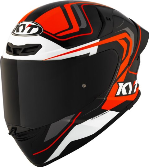 Kask motocyklowy KYT TT-REVO OVERTECH Czarny/Pomarańczowy