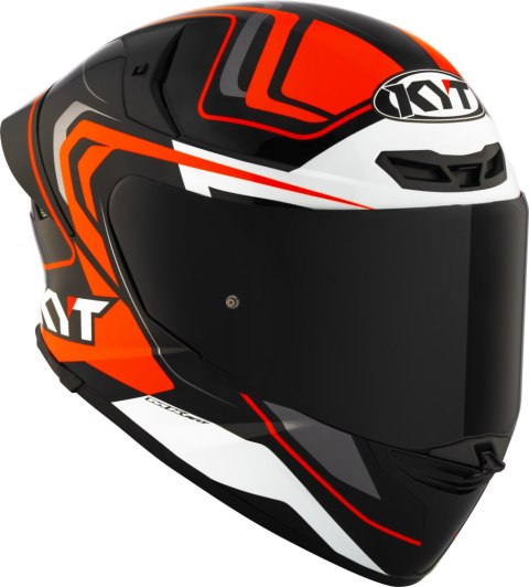 Kask motocyklowy KYT TT-REVO OVERTECH Czarny/Pomarańczowy
