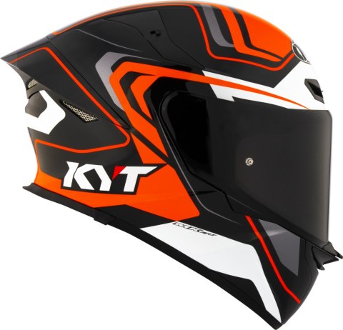 Kask motocyklowy KYT TT-REVO OVERTECH Czarny/Pomarańczowy