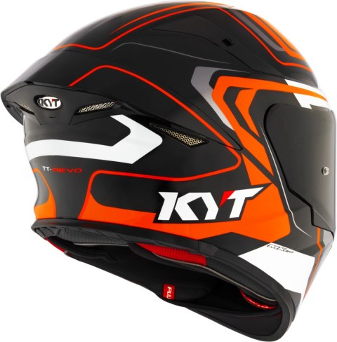 Kask motocyklowy KYT TT-REVO OVERTECH Czarny/Pomarańczowy