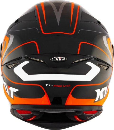 Kask motocyklowy KYT TT-REVO OVERTECH Czarny/Pomarańczowy