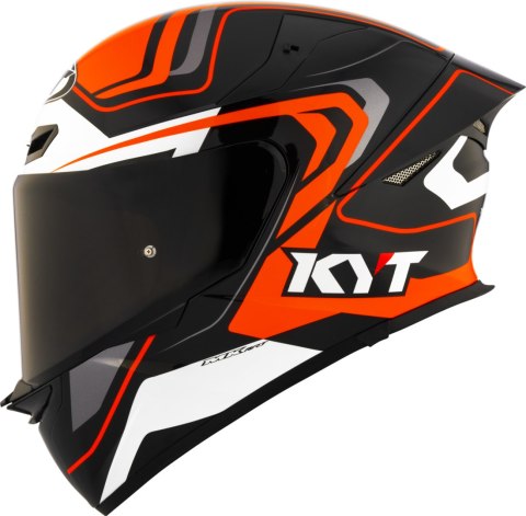 Kask motocyklowy KYT TT-REVO OVERTECH Czarny/Pomarańczowy