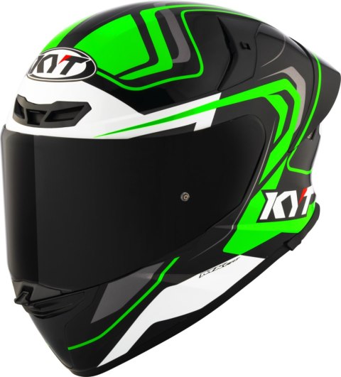 Kask motocyklowy KYT TT-REVO OVERTECH Czarny/Zielony
