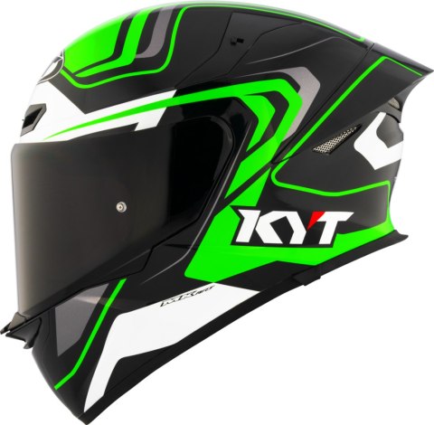 Kask motocyklowy KYT TT-REVO OVERTECH Czarny/Zielony