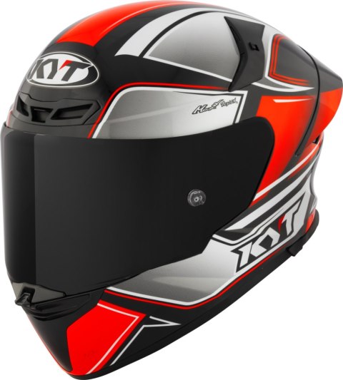 Kask motocyklowy KYT TT-REVO TOURIST Czerwony FLUO