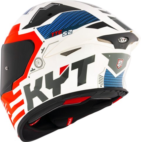Kask motocyklowy KYT TT-REVO FUSELAGE Czerwony