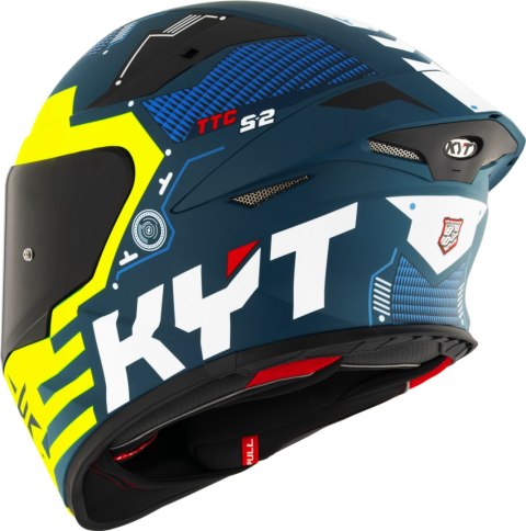 Kask motocyklowy KYT TT-REVO FUSELAGE MATT Żółty 2XL