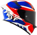 Kask motocyklowy KYT TT-REVO GEAR Niebieski/Czerwony