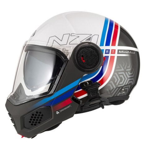 KASK MOTOCYKLOWY NZI MINIMOD DUO WATSON WHITE BLACK POWER