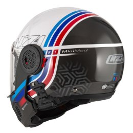 KASK MOTOCYKLOWY NZI MINIMOD DUO WATSON WHITE BLACK POWER