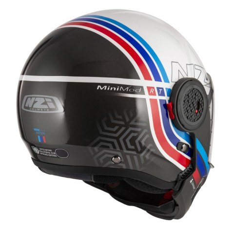 KASK MOTOCYKLOWY NZI MINIMOD DUO WATSON WHITE BLACK POWER