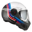 KASK MOTOCYKLOWY NZI MINIMOD DUO WATSON WHITE BLACK POWER