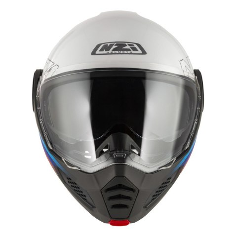 KASK MOTOCYKLOWY NZI MINIMOD DUO WATSON WHITE BLACK POWER
