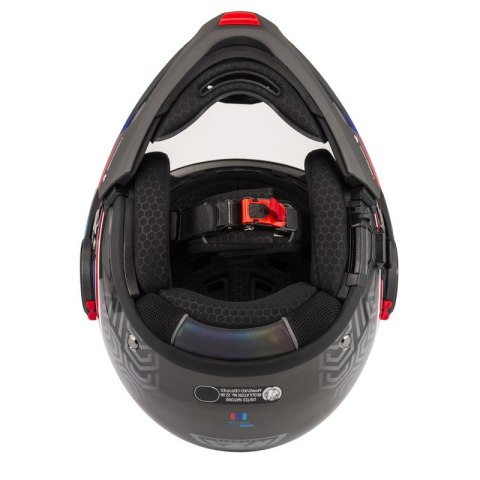 KASK MOTOCYKLOWY NZI MINIMOD DUO WATSON WHITE BLACK POWER