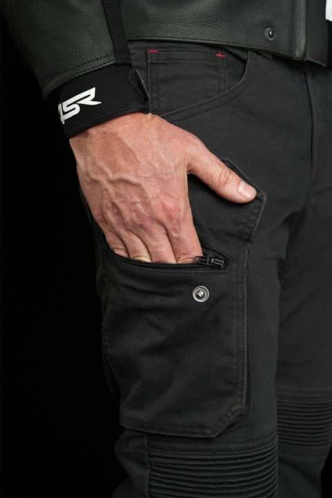Jeansy motocyklowe czarne Tourismo Men 4SR