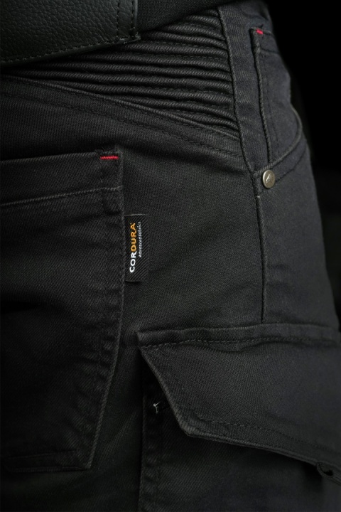 Jeansy motocyklowe czarne Tourismo Men 4SR