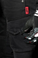 Jeansy motocyklowe czarne Tourismo Men 4SR