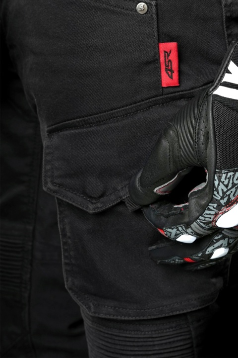 Jeansy motocyklowe czarne Tourismo Men 4SR