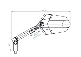 Lusterko PUIG Hi-Tech Explorer (lewe)