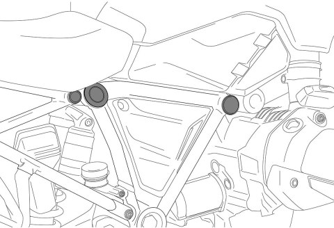 Zaślepki ramy PUIG do BMW F750GS / F850GS 18-24