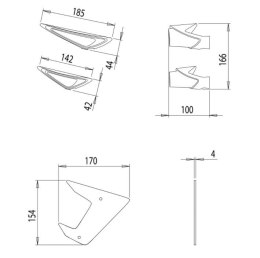 Boczne spoilery dociskowe do Yamaha MT-07 21-24