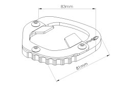 Poszerzenie stopki bocznej PUIG do Yamaha Tenere 700 19-25