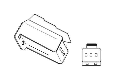 Przewody do podłączenia oświetlenia tablicy do Yamaha MT-03