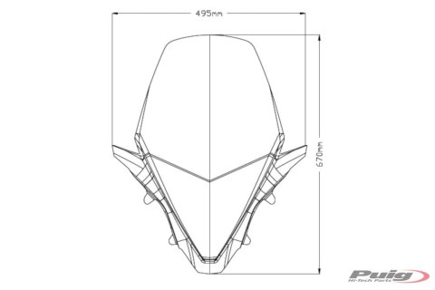 Szyba PUIG V-Tech do Honda PCX 125 / 150 21-24 (Touring)