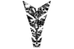 Tankpad PUIG Skull Party BW