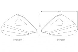 Deflektory boczne górne owiewki do BMW F850GS R1200GS R1250GS BMW LED