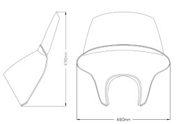 Owiewka PUIG Batwing SML do Honda CMX1100 Rebel 21-25 (Touring)